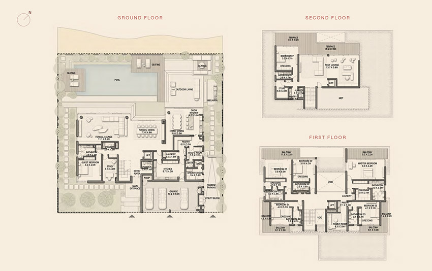 Palm Jebel Ali 7BR Coral Villa Floor Plan Palm Jebel Ali 7BR Coral Villa Floor Plan